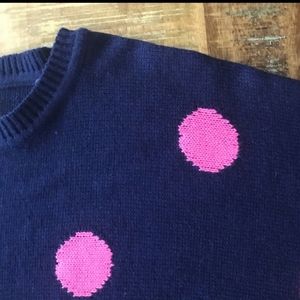 NWT York & Hudson Blue w Pink Dots Sweater Sz: 2XL